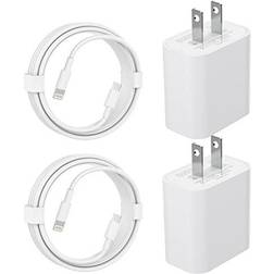 2 Pack [Apple MFi Certified] iPhone 13 12 11 Fast Charger, 20W Rapid USB C Charger with 6FT USB C to Lightning Cable PD Adapter Compatible iPhone 13/13 Pro Max/12/12mini/12Pro/11 Pro/11/iPad Air
